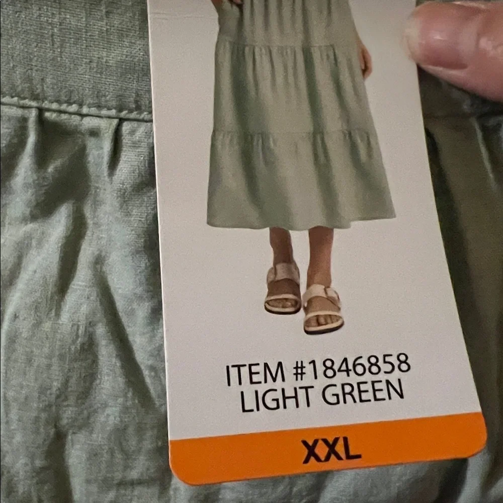 NWT Matty‎ M Women's Linen Blend Skirt Light Green